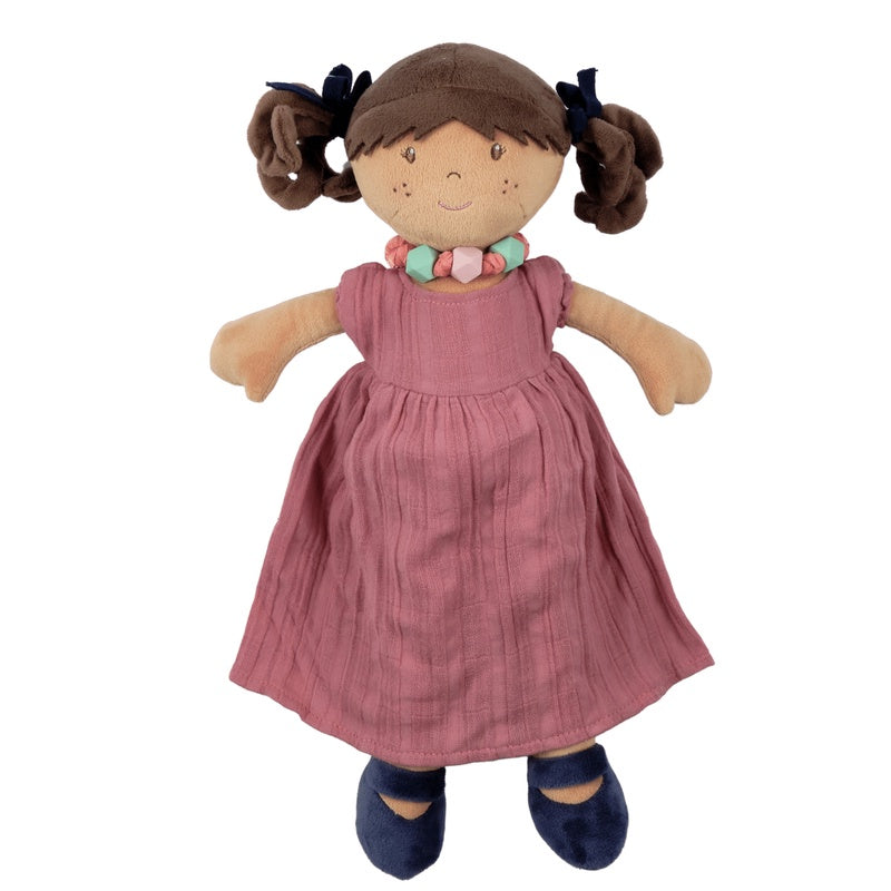 Bonikka Brunette Mandy Doll with Bracelet - Premium Handmade Collectible Doll for Kids & Adults | Perfect Gift for Birthdays, Christmas & Home Decor | Tikiri