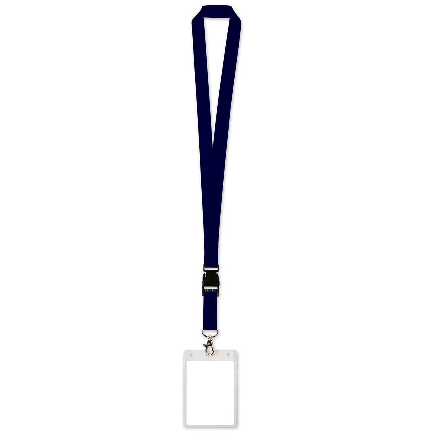 12 Pack Black Beistle Lanyard with Card Holder - Perfect for ID Badges, Events & Conventions