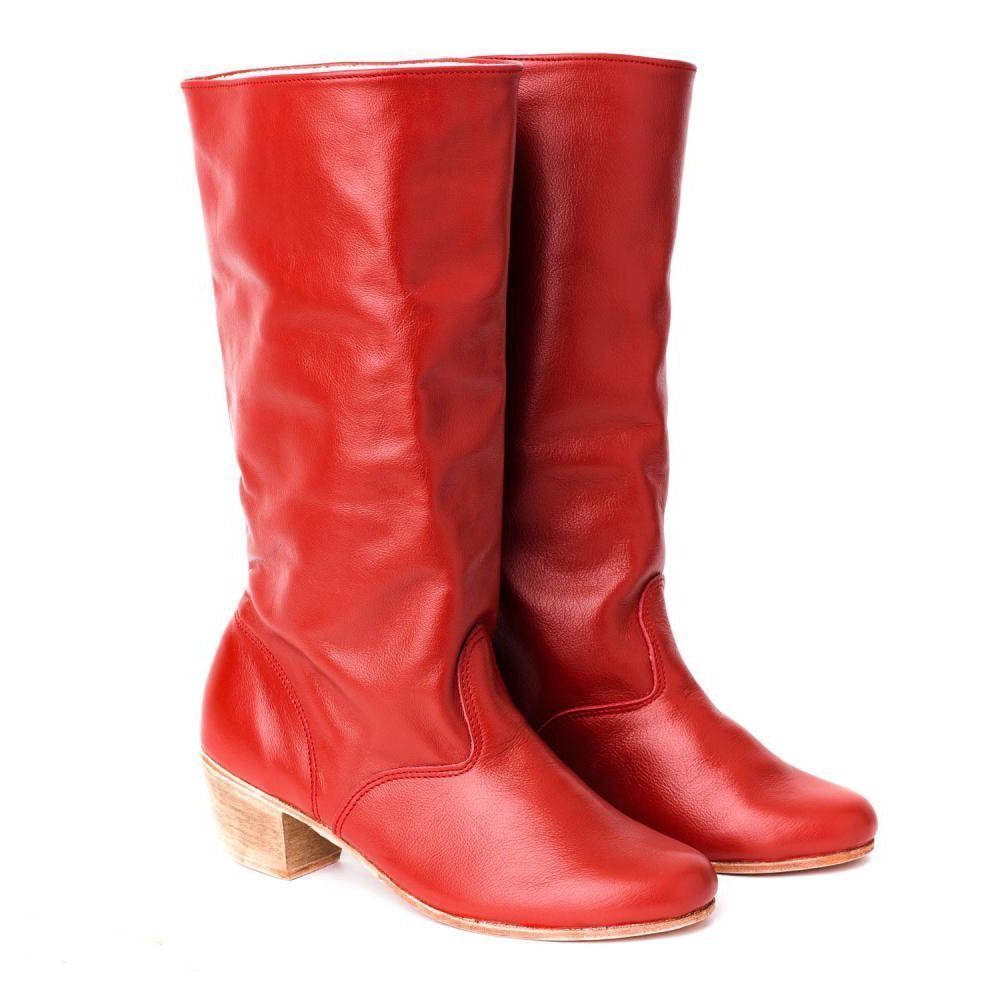 Russian Leather Boots for Women - Red Cossack Dance Boots | Handmade Genuine Leather | Perfect for Folk Dancing, Cosplay & Winter Fashion
