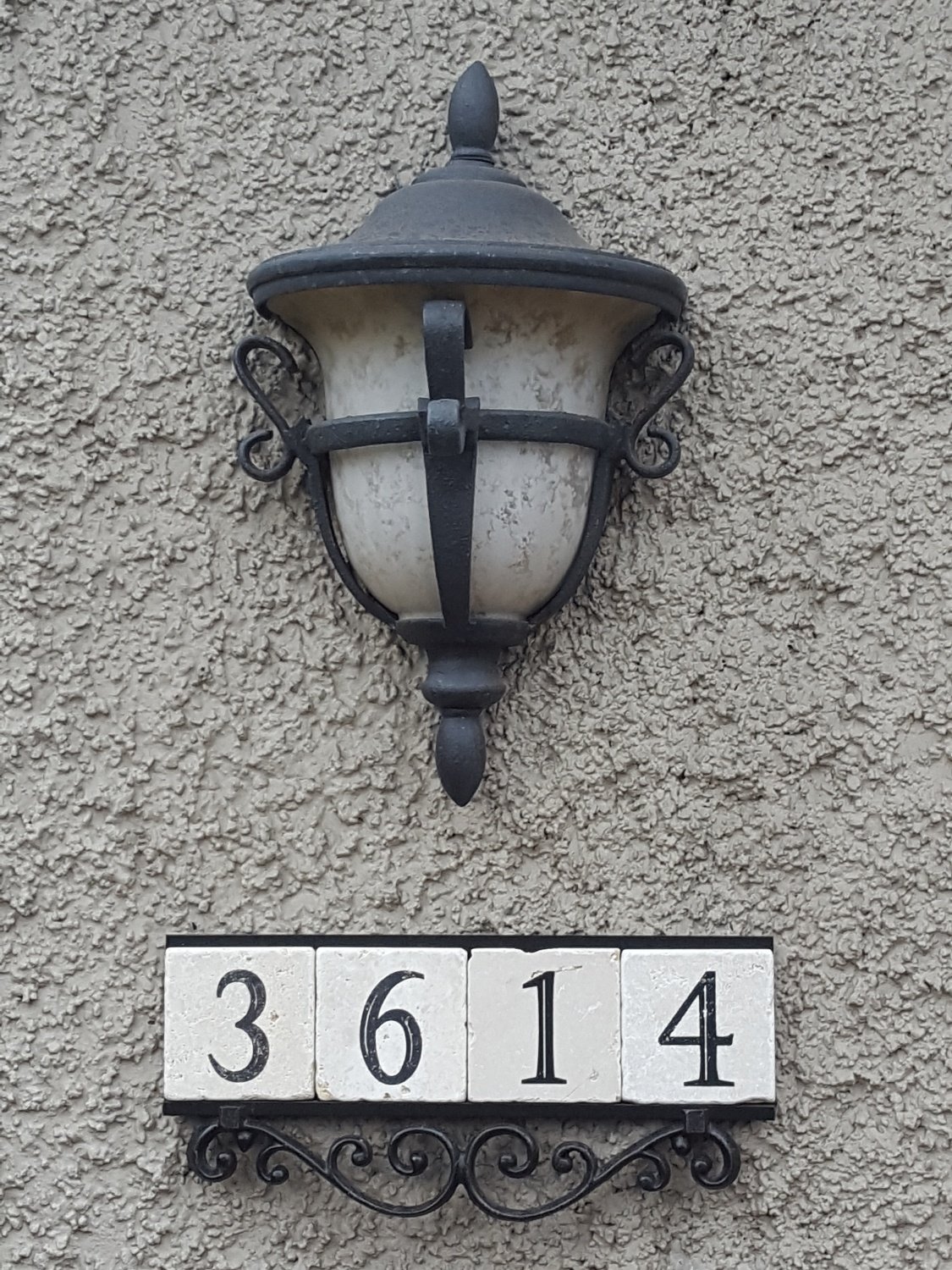 NACH Marble Tile House Numbers for Outside - 4
