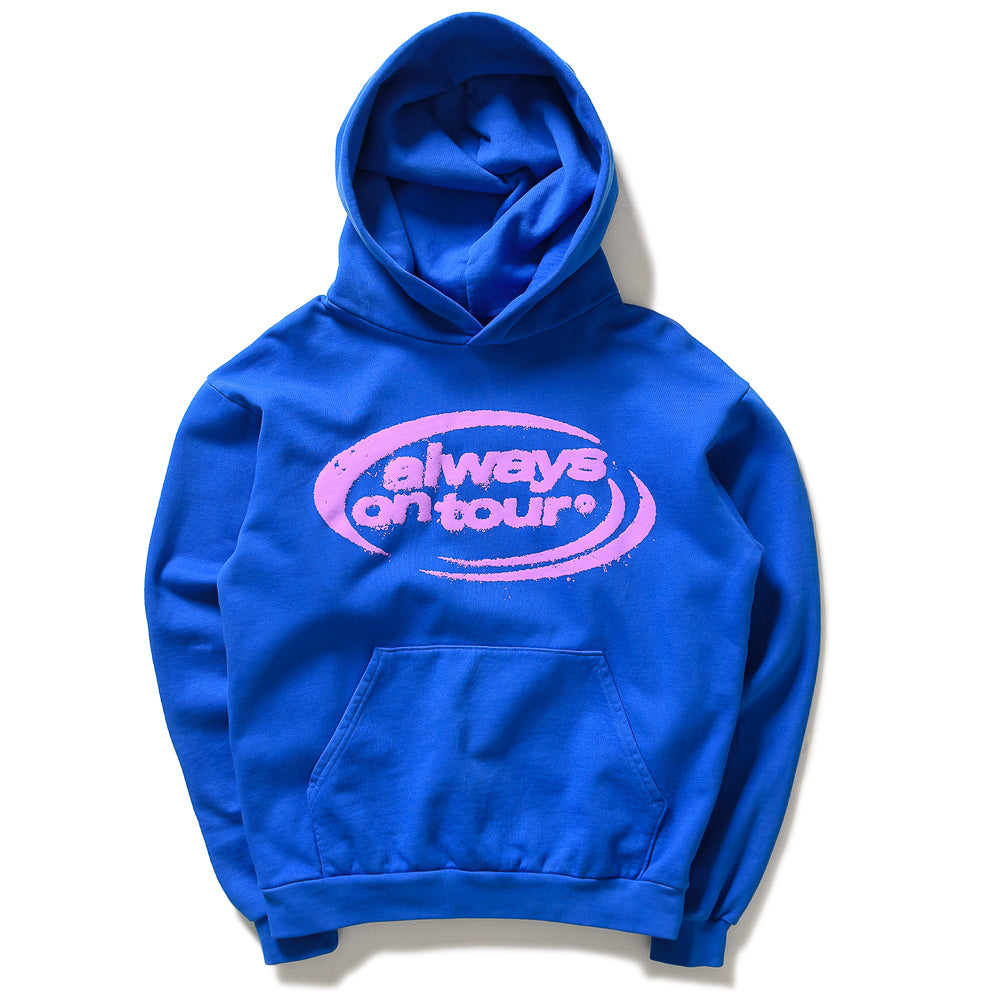 Always On Tour Spinner Hoodie - Lightweight Pullover Sweatshirt with Hidden Pockets for Travel & Outdoor Activities | Cerulean Blue