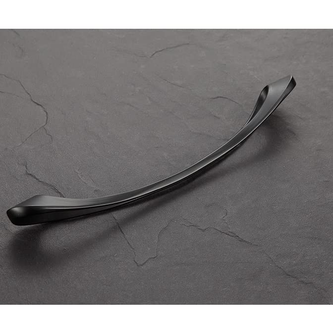 Black & Bright Silver Cabinet & Drawer Handles - Durable Door & Closet Pulls for Kitchen, Bathroom & Furniture (Set of 10) - Easy Installation & Modern Upgrade for Home Decor