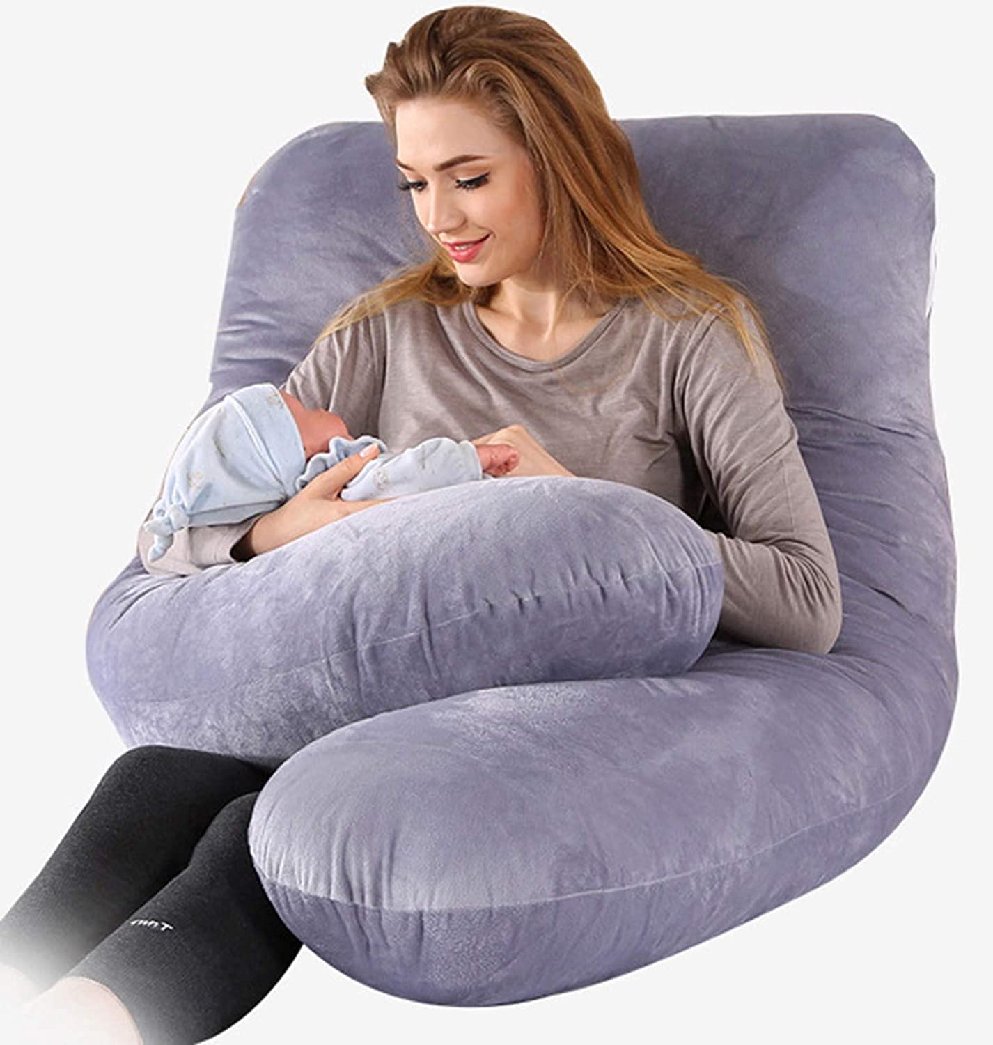 Best U-Shaped Pregnancy Pillow for Sleeping - Maternity Support Pillow for Back & Hips Relief - Comfortable Side Sleeping Pillow for Pregnant Women - Perfect for Nighttime Comfort & Pregnancy Support