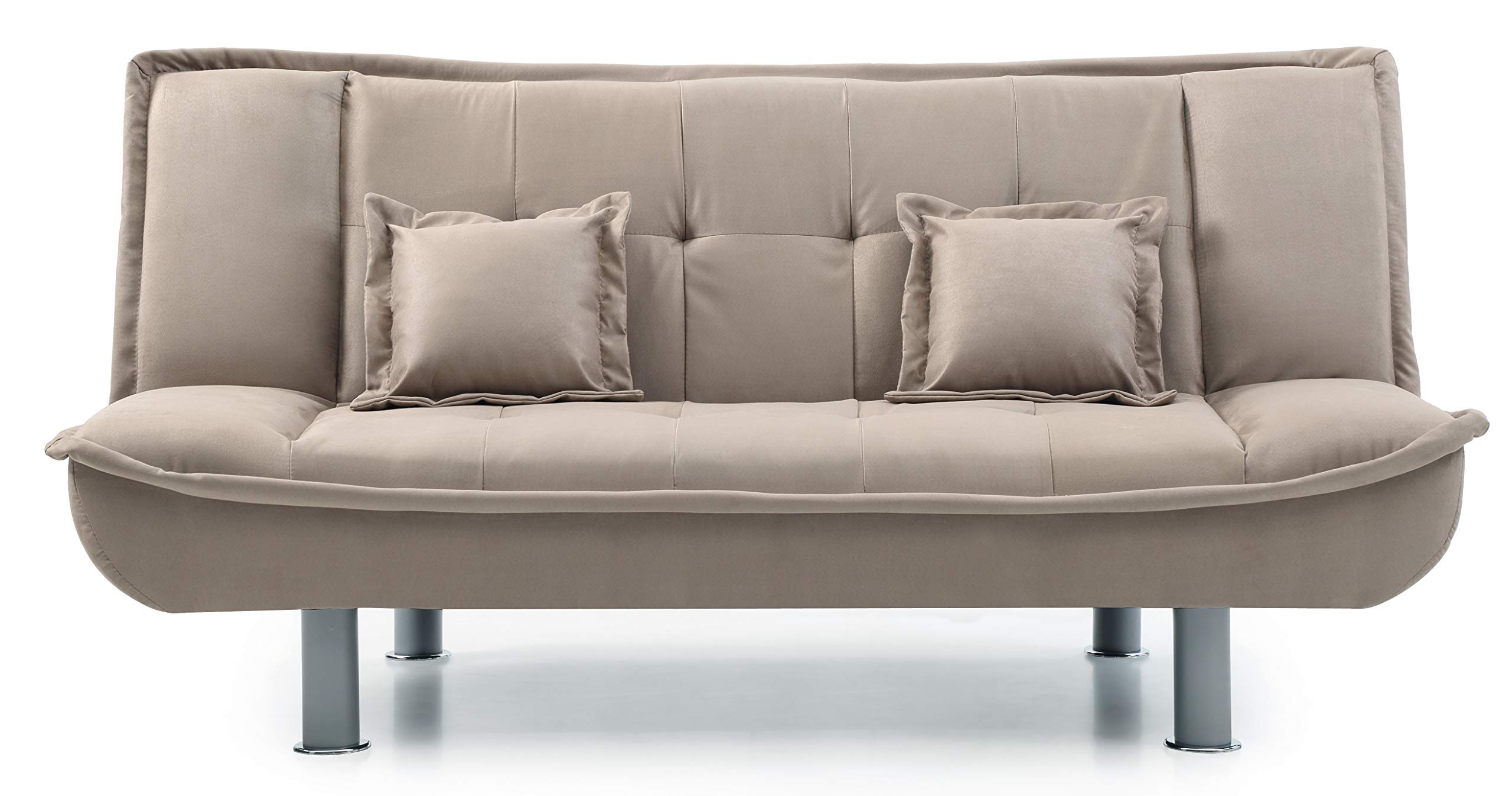 Glory Furniture Convertible Futon Sofa Bed - Mocha Brown | Space-Saving Sleeper for Small Apartments, Guest Rooms & Dorm Living