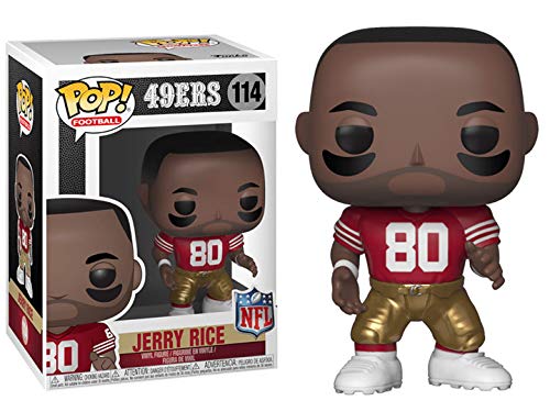 Jerry Rice San Francisco 49ers Home Jersey Vinyl Figure - Officially Licensed NFL Collectible (Bundled with Display Case) | Perfect for Sports Memorabilia Collections, Man Cave Decor, and Football Fan Gifts