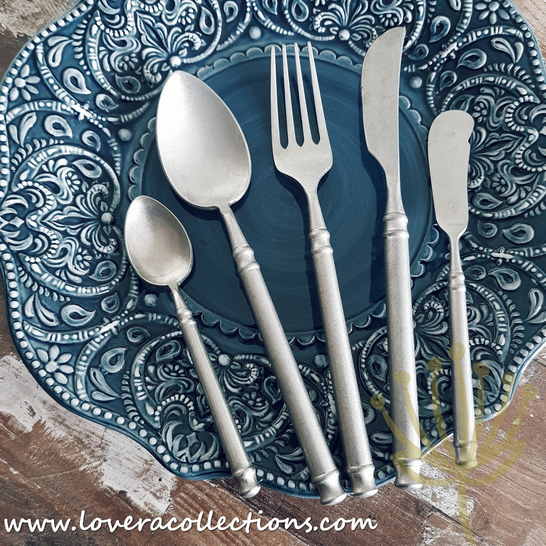 Colonial Rustic Matt Silver Stainless Steel SS304 Butter Knife - High-Quality Kitchen Cutlery for Spreading Butter, Jam & Cheese | Perfect for Dining, Tea Parties & Breakfast