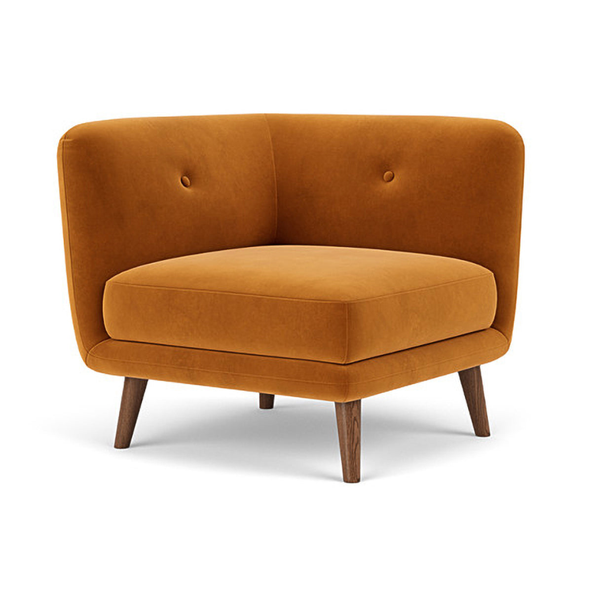 Alfred Fabric Right 1 Seater Modular Sofa - Modern Comfortable Single Chair for Living Room, Bedroom & Small Spaces