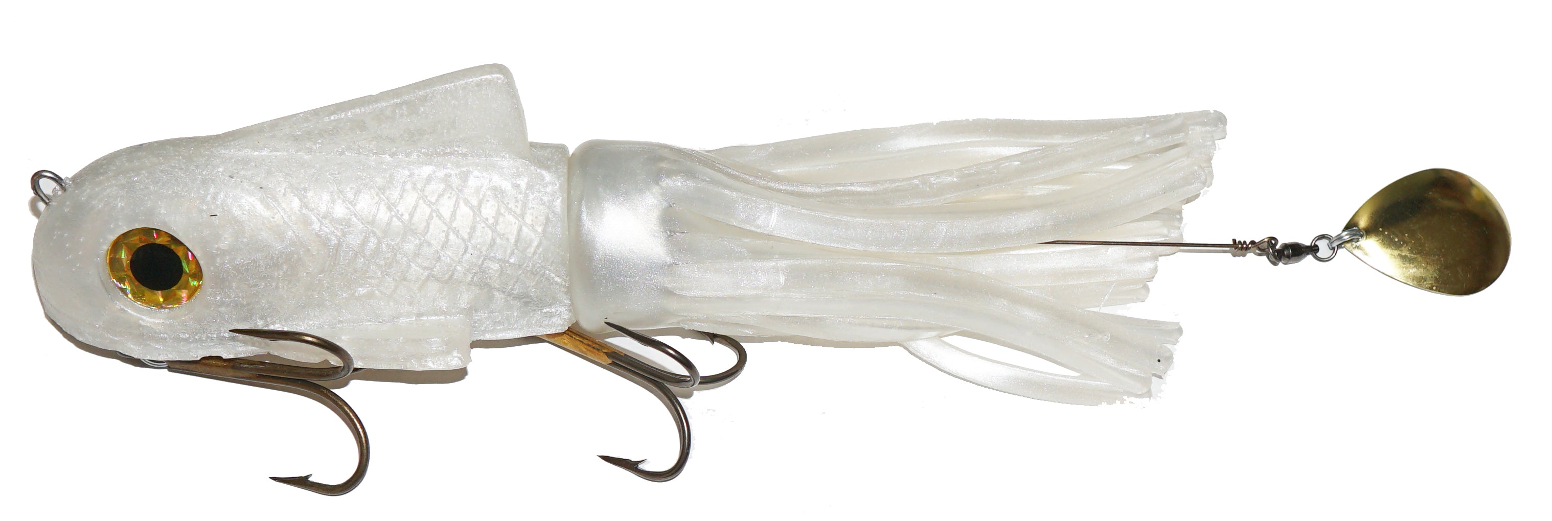 Boss Shad Medium Hybrid Fishing Lure - Topwater Bass Fishing Bait for Freshwater & Saltwater - Perfect for Casting, Trolling, and Jigging