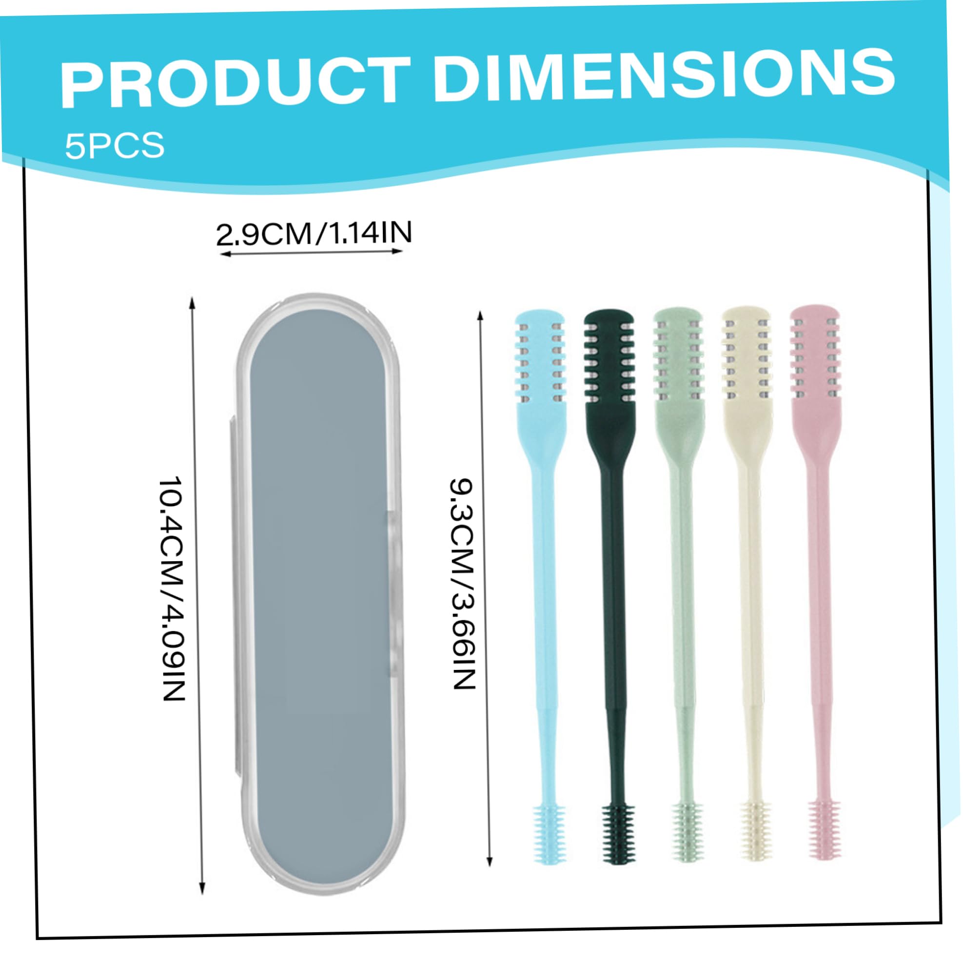 5-Pack Nasal Hair Trimmer for Men & Women - 360° Rotating Double Head Nose Hair Clipper with Cleaning Brush, Washable & Reusable - Perfect for Travel, Grooming Kits & Personal Care