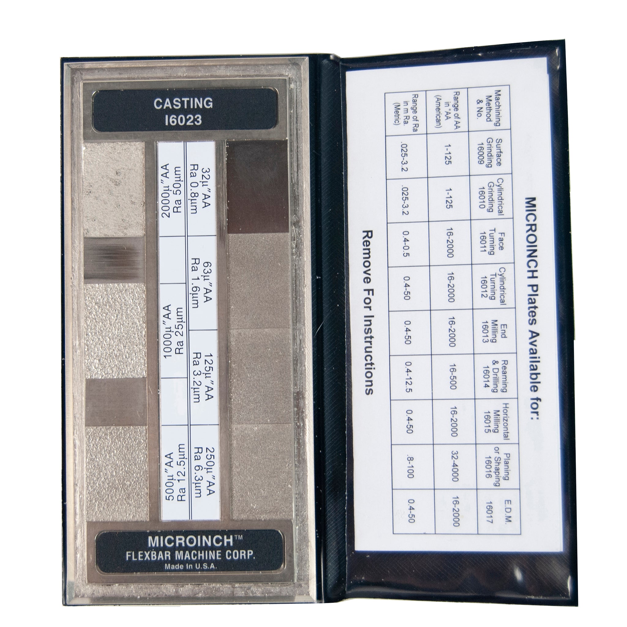 Microinch™ Comparator Plates - High-Precision Surface Finish Measurement Tools for Metalworking & Quality Control | Ideal for Machinists, Engineers & Industrial Applications