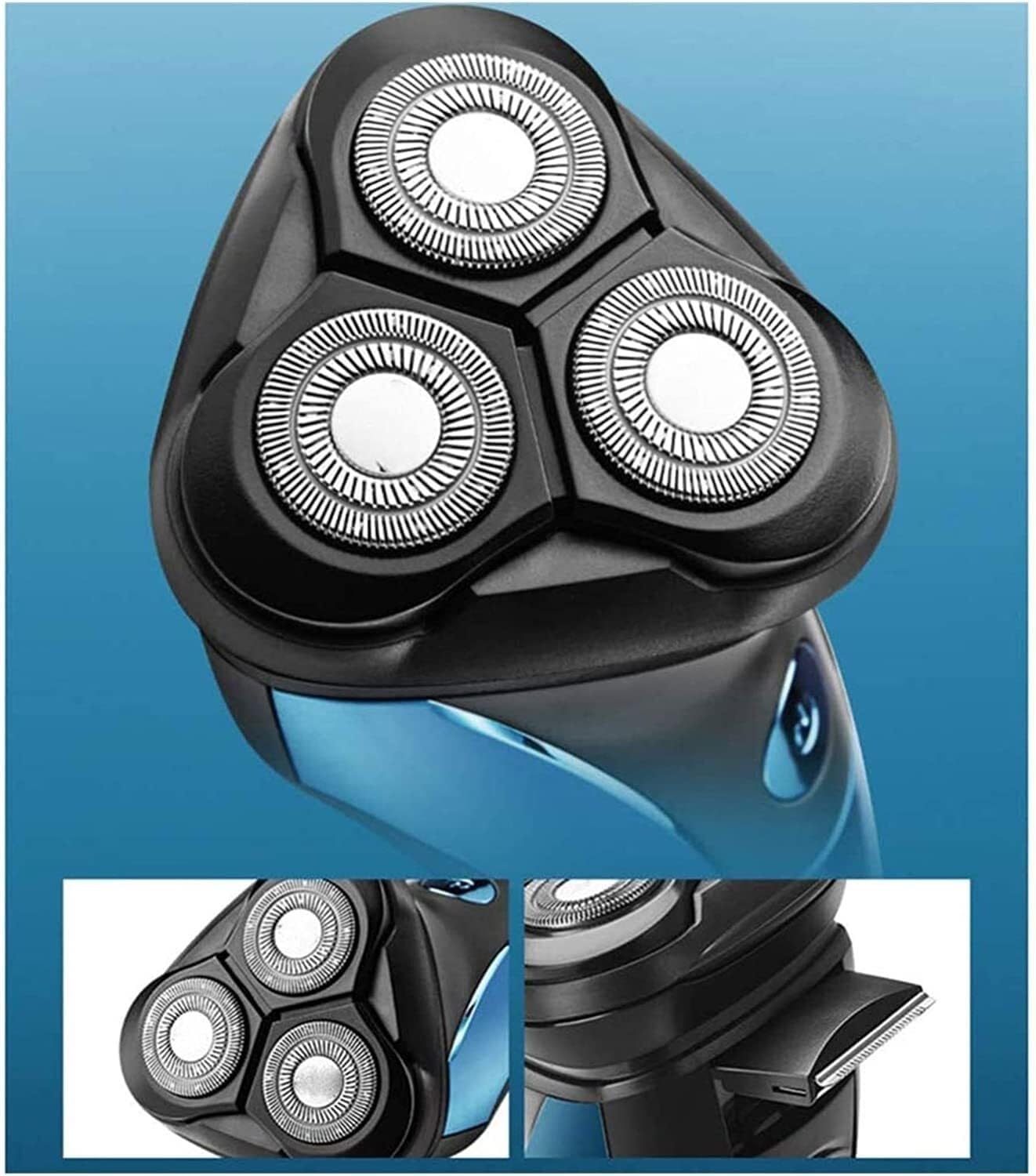 Men's Electric Shaver - 3D Rotary Shaver with 3 Blades, Wet/Dry Use, LED Display & Fast Charging | Waterproof Trimmer for Smooth Shaving at Home, Office & Travel | Perfect Gift for Dad, Husband & Boyfriend