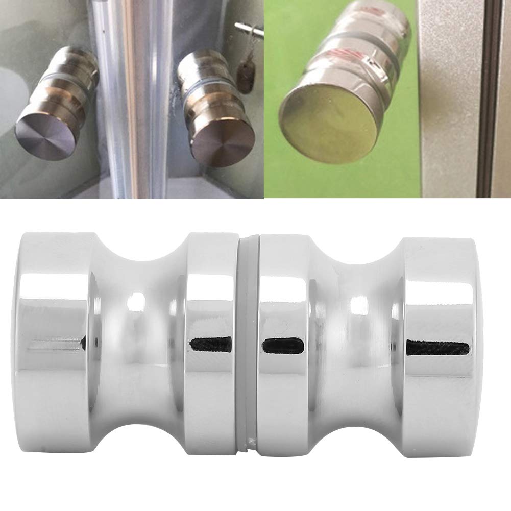 Glass Door Handle - Single Hole Bathroom Door Knob Hardware for Shower, Showcase & Cabinet - Durable Zinc Alloy Construction for Home & Commercial Use