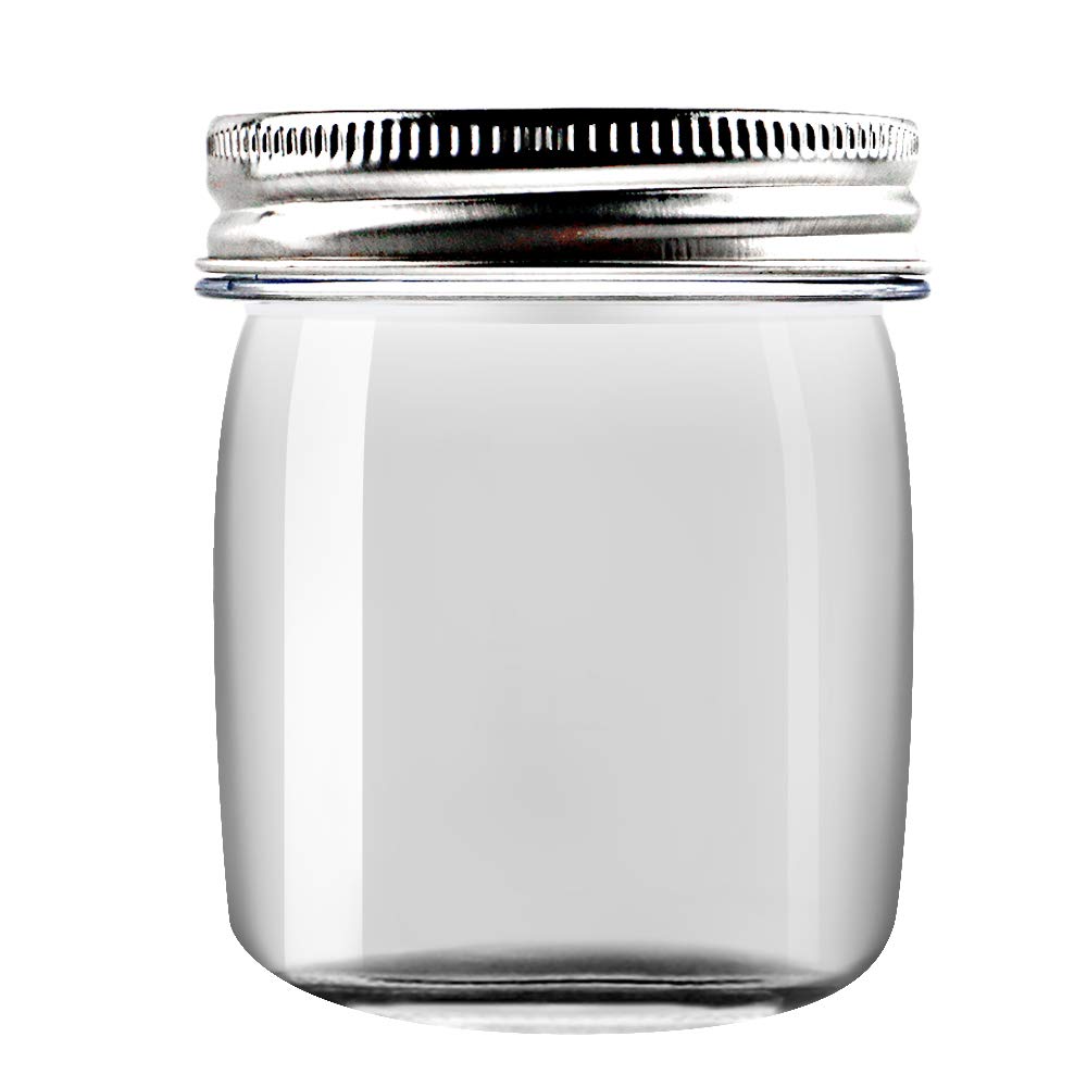 Novelinks 8oz Clear Plastic Jars with Screw-On Lids - 32 Pack BPA-Free Refillable Round Containers for Slime, Crafts, Kitchen & Household Storage - Perfect for DIY Projects, Organizing Spices, and Beauty Products