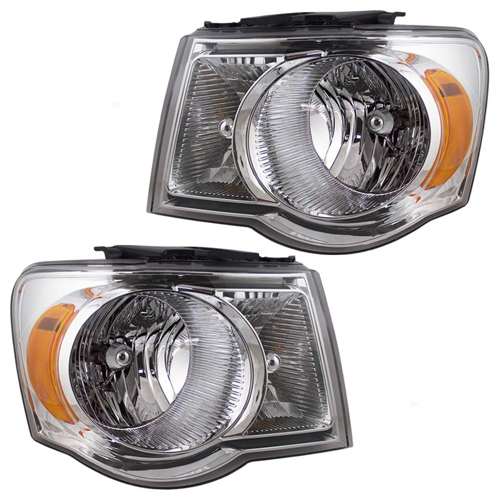 Brock Replacement Headlight Set - Driver & Passenger Side Compatible with 2007-2009 Dodge Aspen (Part# 55078021AI, 55078020AI) - Perfect for Night Driving & Vehicle Restoration