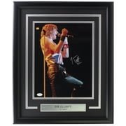Joe Elliott Autographed Framed 11x14 Def Leppard Concert Photo with JSA COA - Perfect for Music Memorabilia Collectors & Rock Fans Display