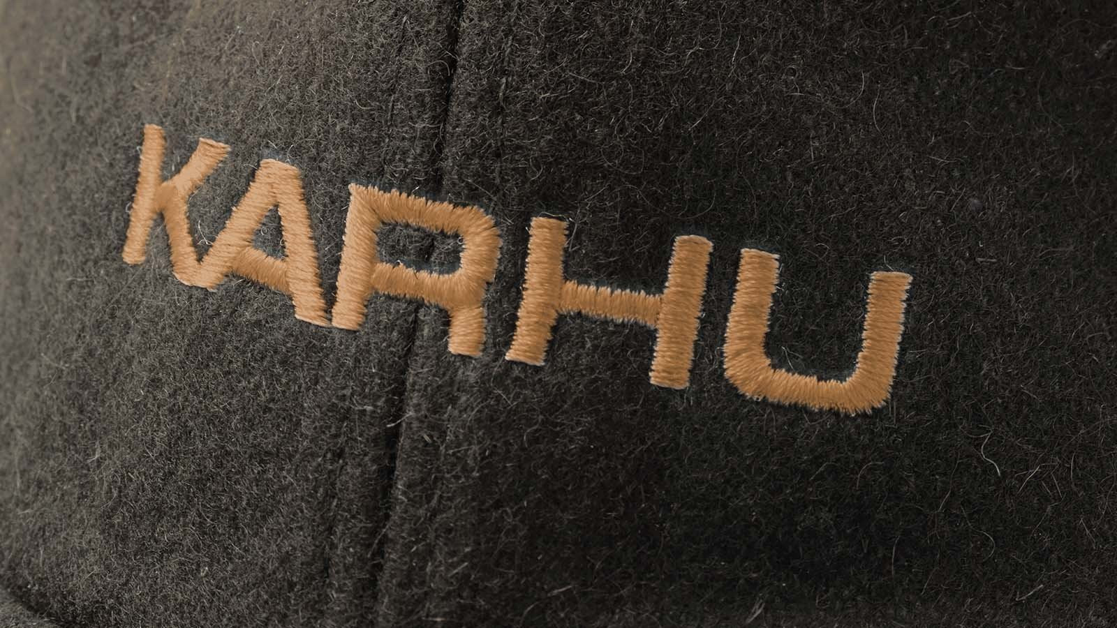KARHU Logo Cap - Dark Olive & Brown Sugar Adjustable Baseball Hat for Men & Women | Outdoor, Running, Hiking, Casual Wear