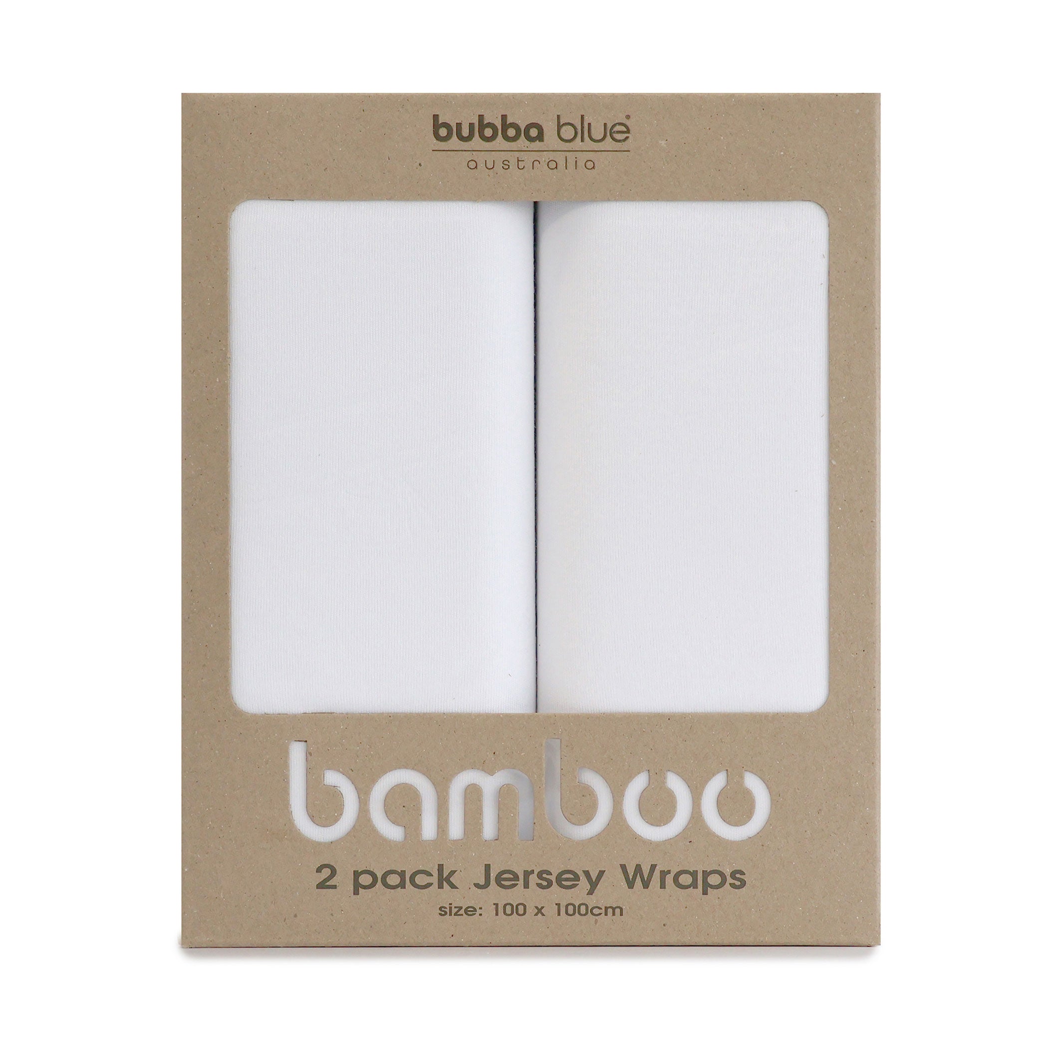 Soft Bamboo White 2-Pack Stretch Jersey Swaddle Wraps for Newborns - Perfect for Baby Sleep, Swaddling & Comfort
