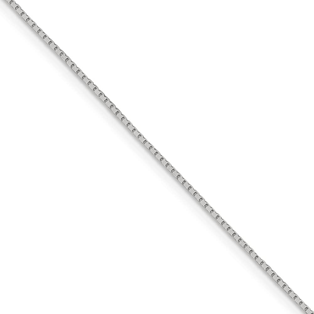 0.7mm Sterling Silver Diamond Cut Mirror Box Chain Necklace by Black Bow Jewelry - Perfect for Everyday Wear & Special Occasions
