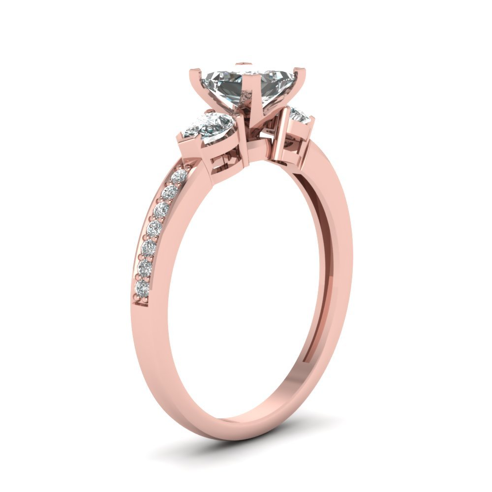 1.75/2.75 CTW Princess Cut Moissanite Wedding Ring Sets for Women - Platinum Plated Silver Engagement Ring Band Sets with Free Engraving | Perfect for Proposals, Anniversaries & Bridal Jewelry