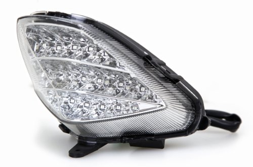Sequential LED Tail Lights Clear Lens for Honda CBR250R 2011-2013, CB300F 2015-2018, CBR300R 2015-2022 - High Visibility Motorcycle Brake Lights for Night Riding & Safety