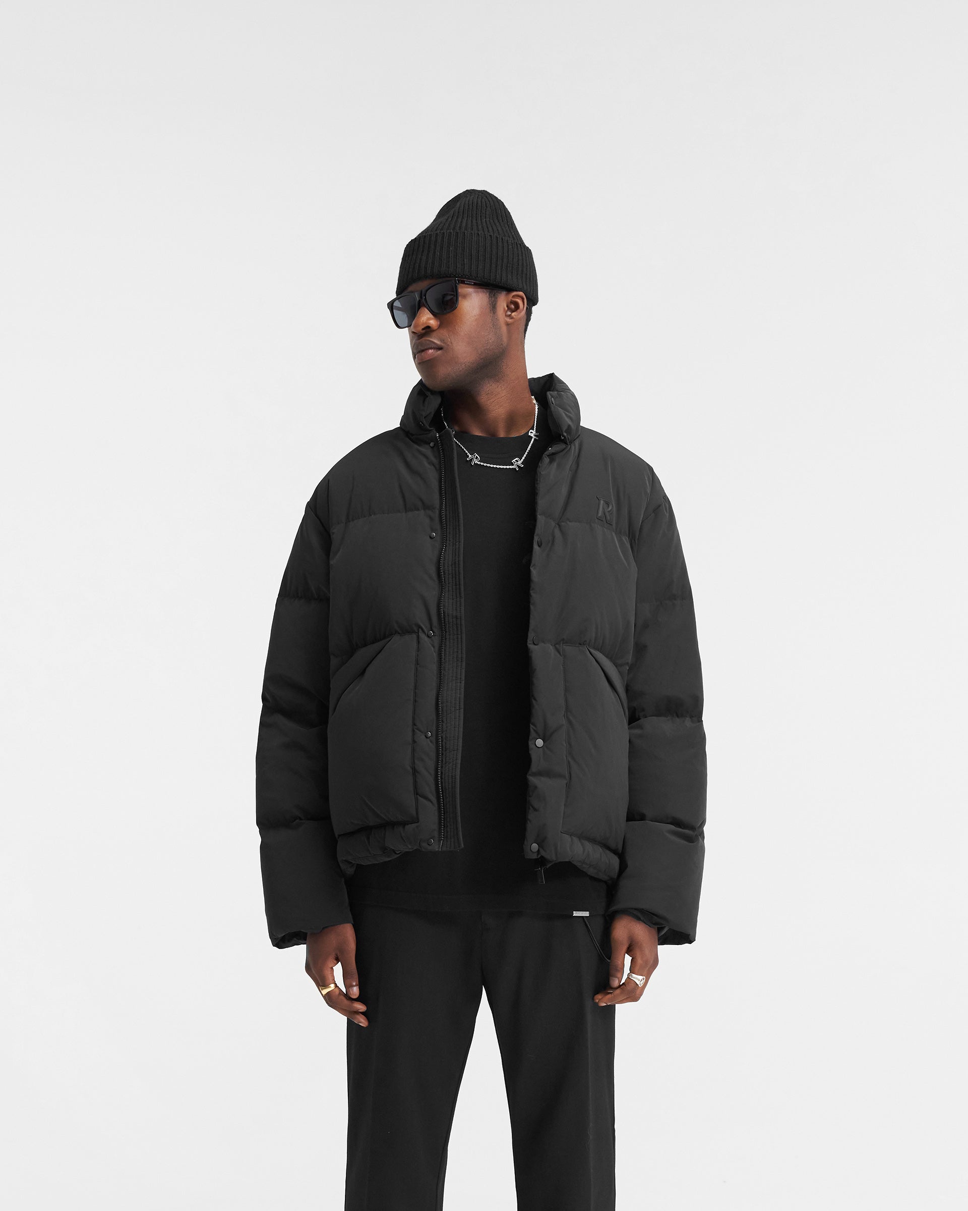 Jet Black Puffer Jacket for Men & Women - Lightweight Warm Winter Coat for Outdoor Activities, Travel & Daily Wear