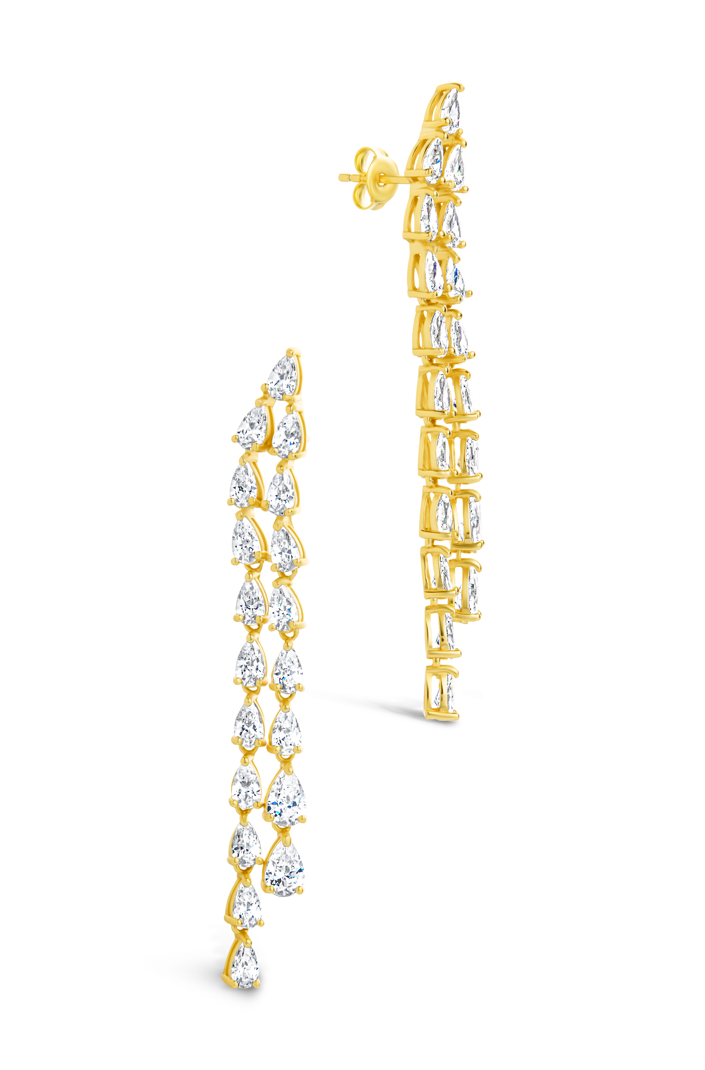 Jane CZ Layered Drop Stud Earrings for Women - Sparkling Cubic Zirconia Dangle Earrings - Perfect for Parties, Weddings & Everyday Wear