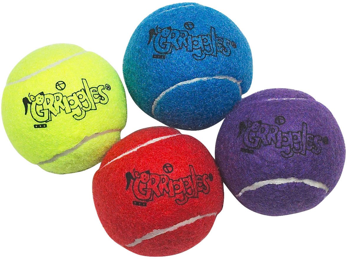 Durable 2.5 Inch Dog Tennis Balls - Colorful Chew Toys for Pets (10 Pack) | Great for Fetch, Training & Outdoor Play