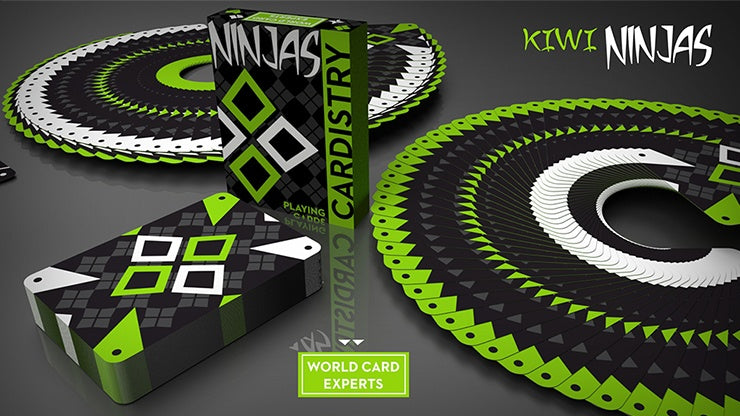 Cardistry Kiwi Ninjas - Professional Playing Cards for Magic Tricks & Card Flourishing | Perfect for Magicians, Cardists & Beginners | Ideal for Performances, Practice & Gifts