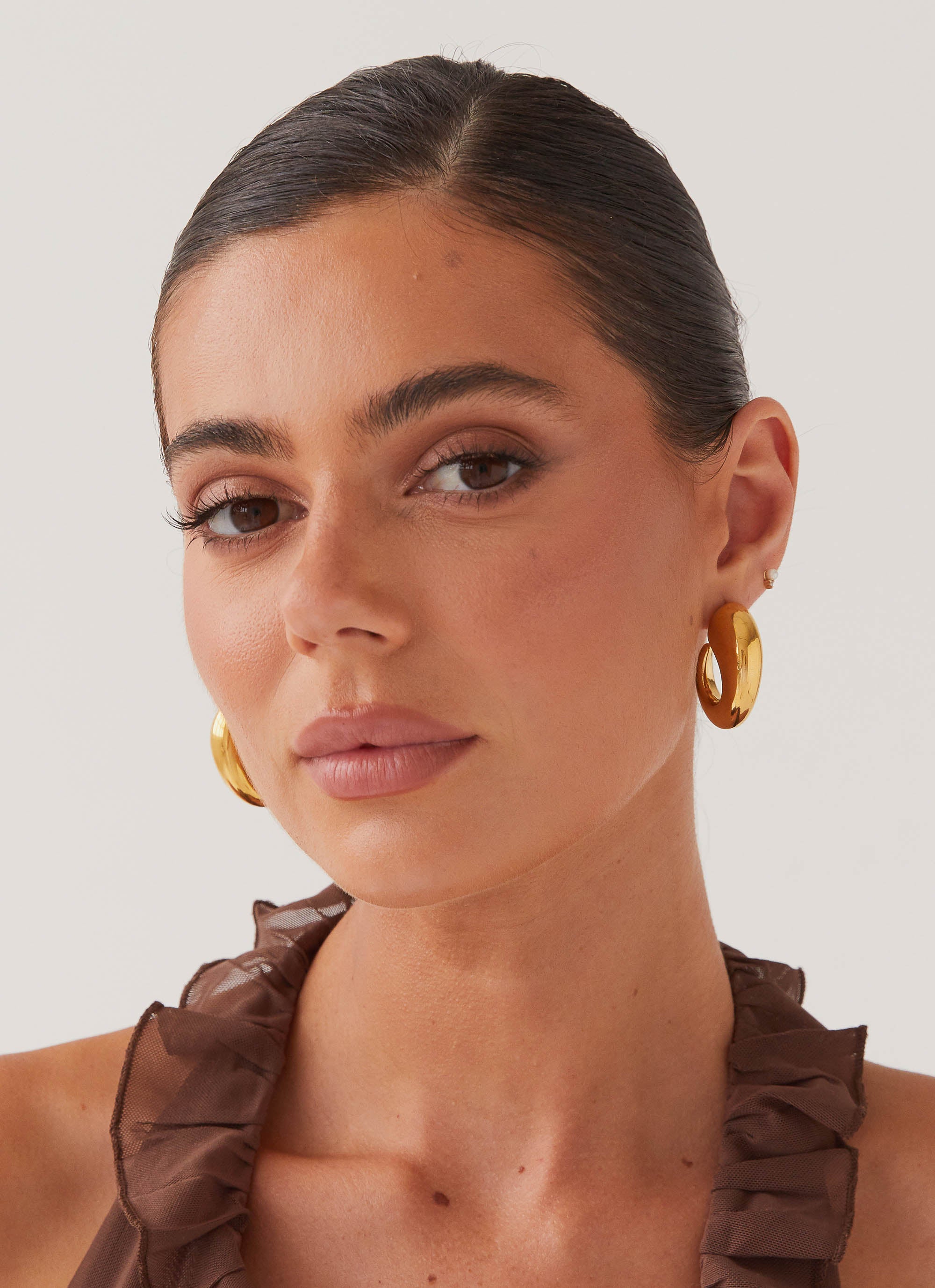 Glow Girl Gold Hoop Earrings for Women - Trendy Fashion Jewelry for Parties, Date Night & Everyday Wear