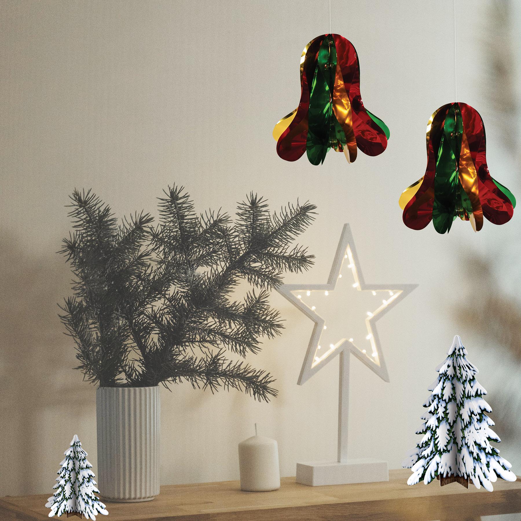 12-Piece Beistle Christmas Metallic Bell Ornament Set - Shiny Holiday Decorations for Tree, Wreath, and Home Party Decor (Gold & Silver) - Perfect for Xmas, Holiday Parties, and Festive Gift Giving