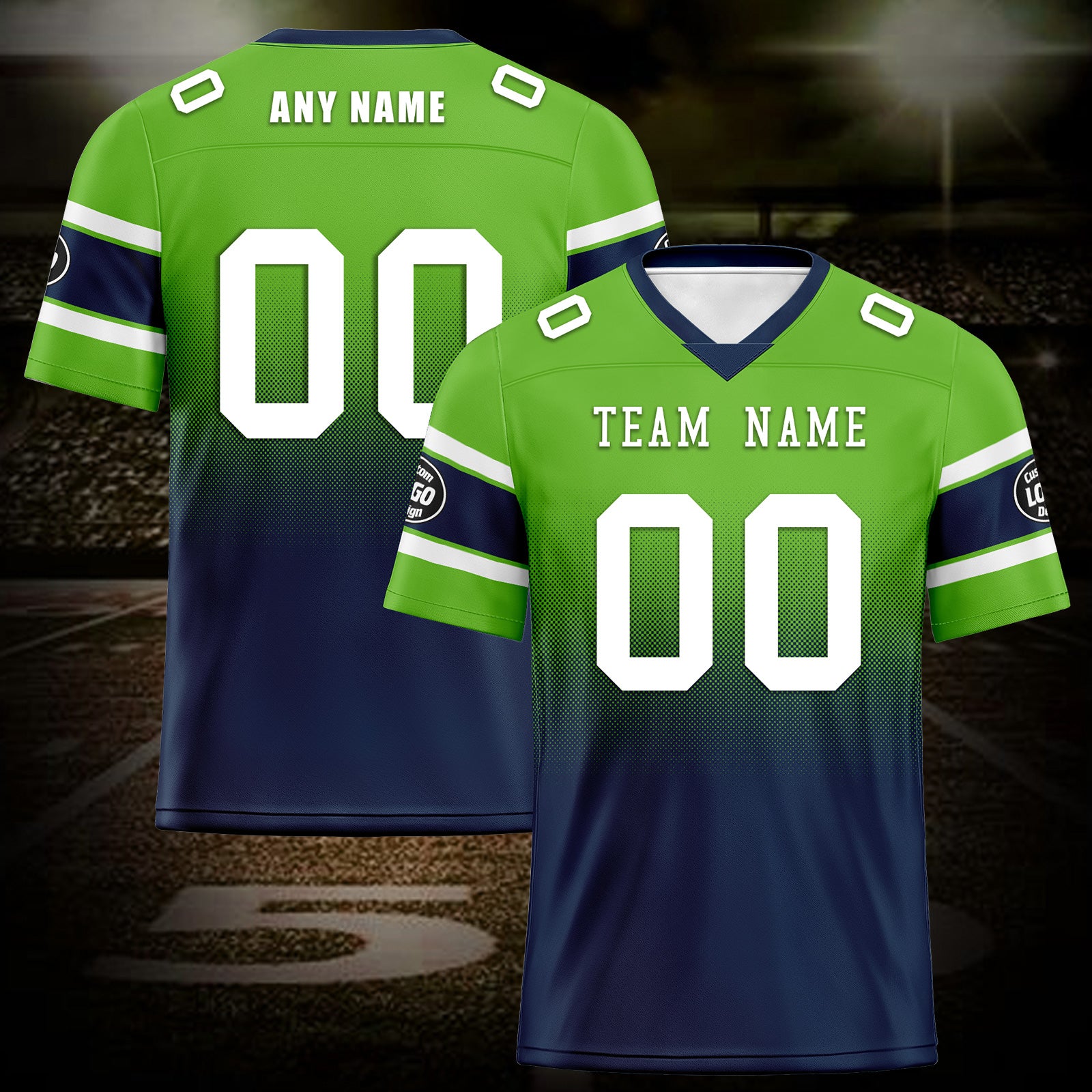 Custom Seattle Seahawks Personalized Football Jersey - Green & Blue Authentic NFL Jersey FBJ02 D020249 for Game Day & Fan Events