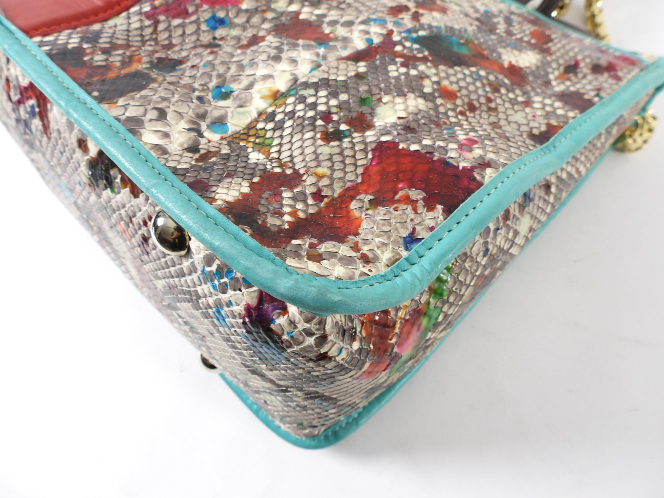 Christian Louboutin Multi-Color Python Two-Way Tote Bag - Luxury Designer Handbag for Women | Perfect for Work, Travel & Evening Events
