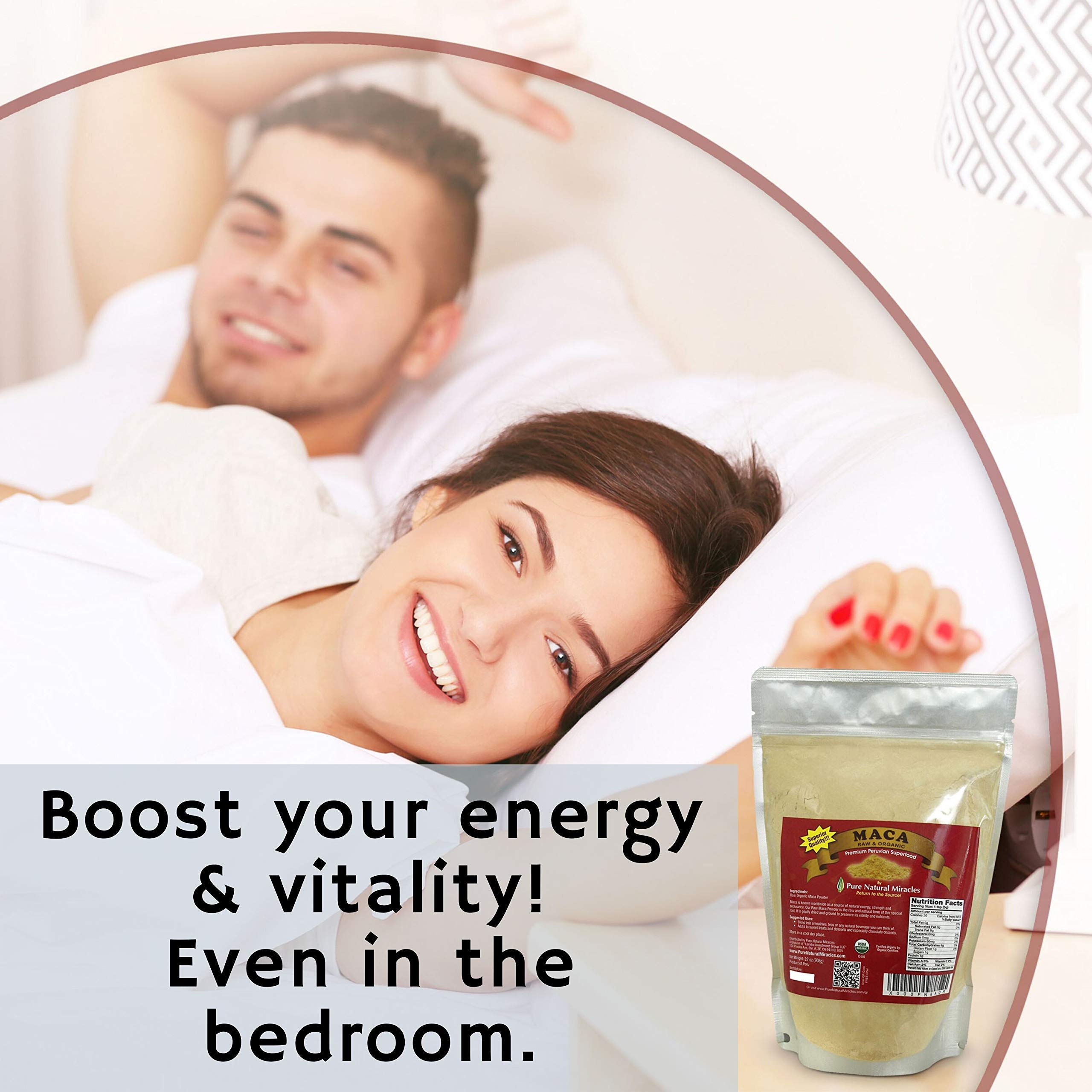 Organic Maca Root Powder 1 lb - Raw & Gelatinized, USDA Certified, Pure Natural Peruvian Superfood - Boost Energy, Libido & Hormone Balance - Perfect for Smoothies, Baking & Wellness Drinks