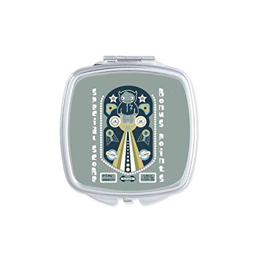 DIYthinker Universe & Alien Monster Mirror - Portable Compact Pocket Makeup Mirror with Double Sided Glass - Perfect for Travel, Home Vanity & On-the-Go Touch Ups