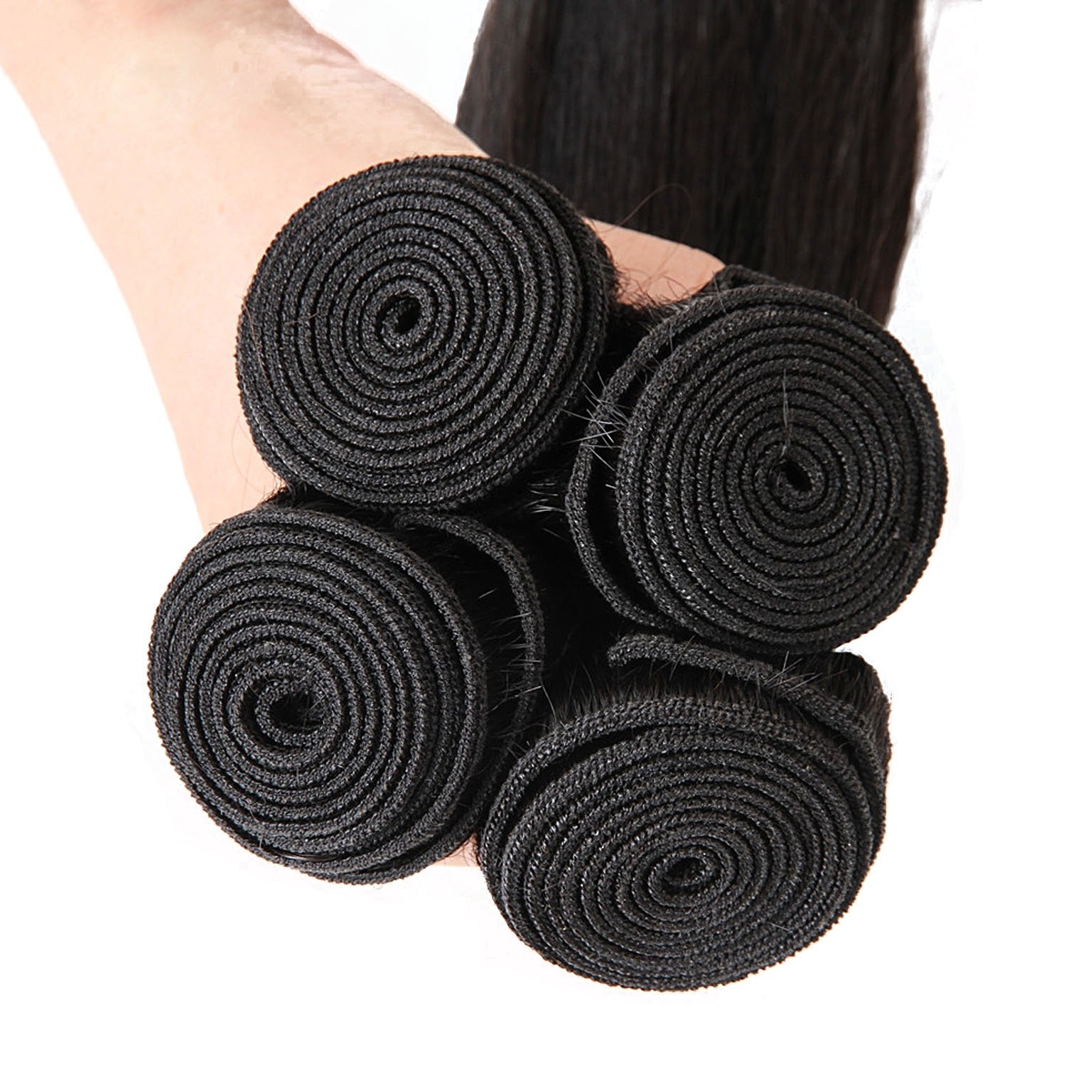KLAIYI Malaysian Straight Virgin Hair Extensions - 3 Bundles Unprocessed Human Hair Weave, Natural Color (20, 22, 24 Inches) for Styling & Volume | Perfect for Daily Wear, Parties & Special Occasions