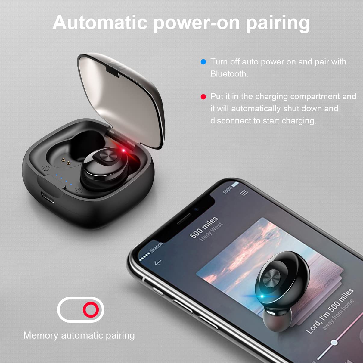 Wireless Bluetooth Earbuds with IPX5 Waterproof, Hi-Fi Stereo Sound, Noise Cancelling In-Ear Headphones for Men & Women - Perfect for Gym, Running, Workout, Travel & Daily Use