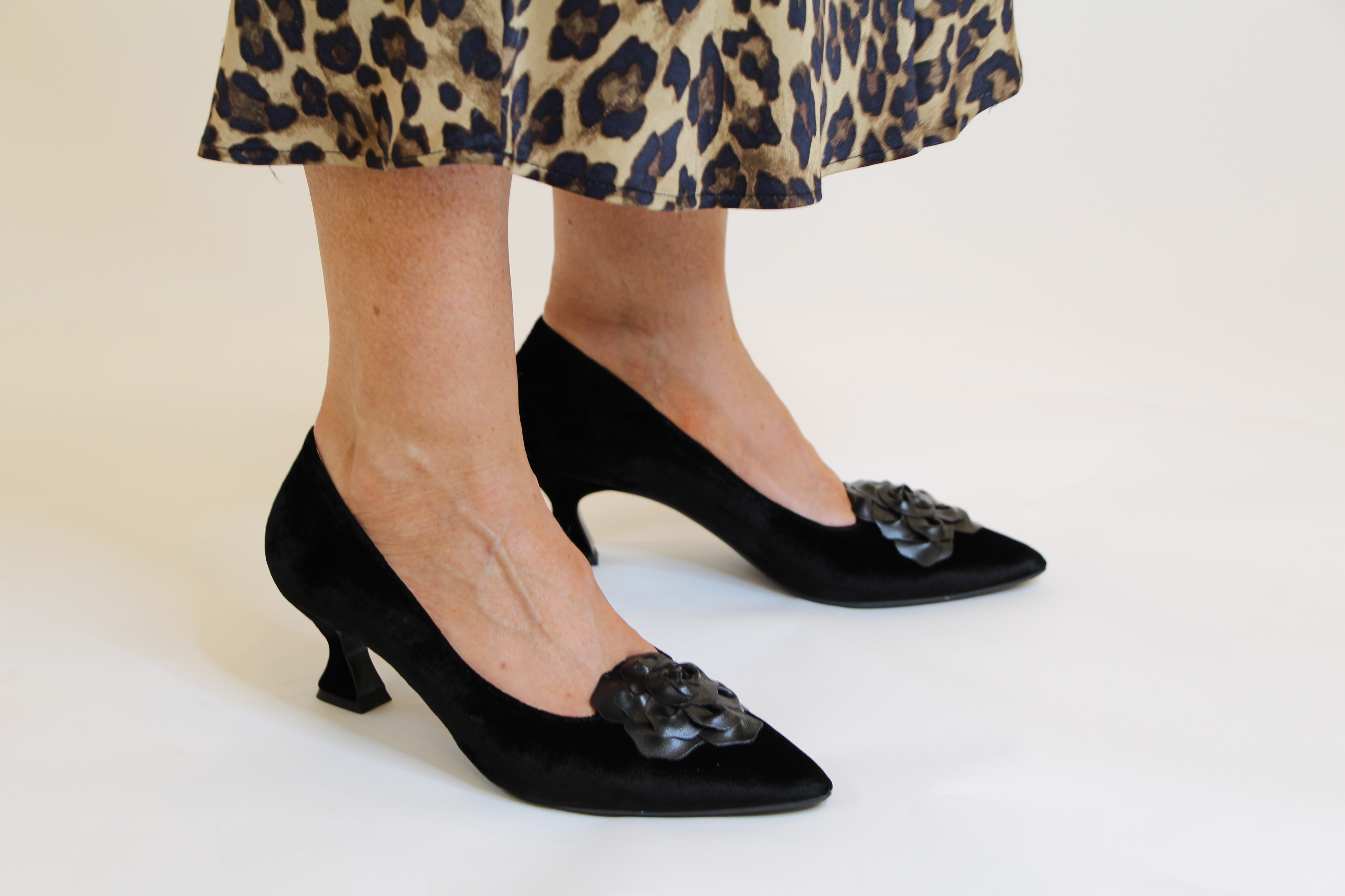 Marian Black Velvet Kitten Heel Shoes for Women - Elegant Formal & Party Pumps - Perfect for Weddings, Cocktail Parties & Evening Events