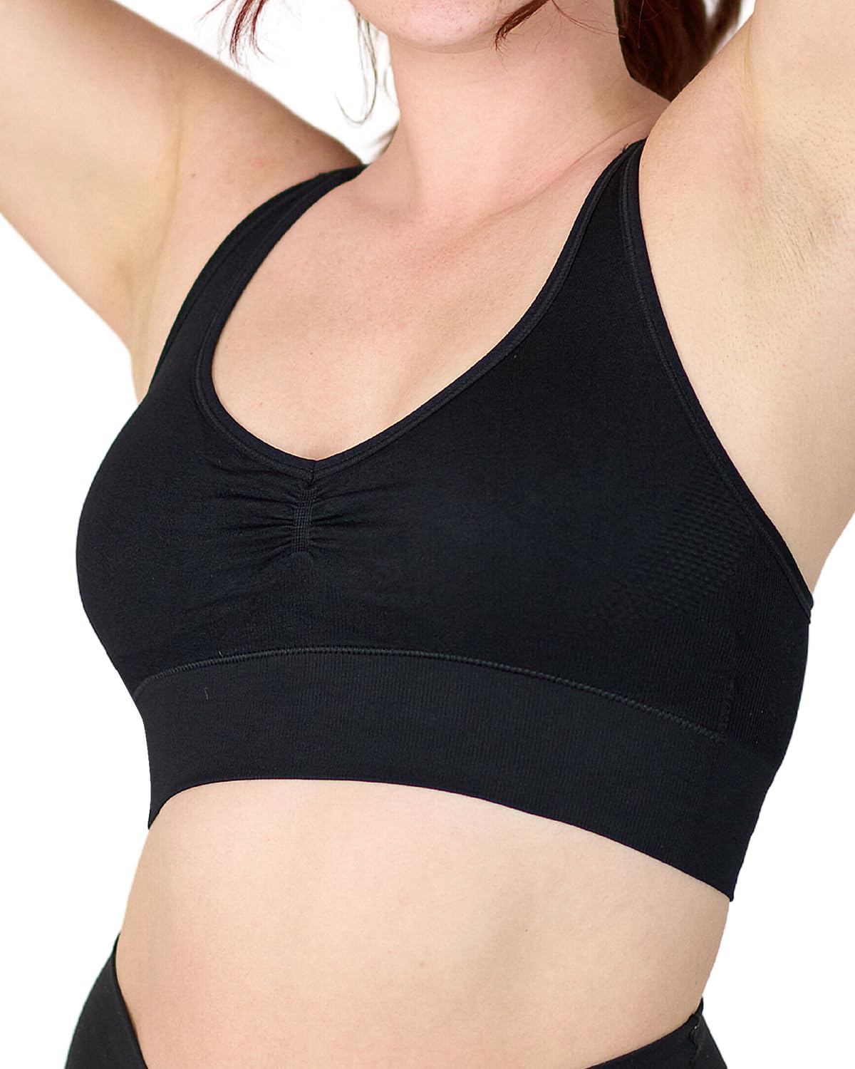 Coobie Seamless Fusion Racerback Sports Bra for Women - Comfortable Workout & Yoga Bra - Perfect for Running, Gym & Active Lifestyle