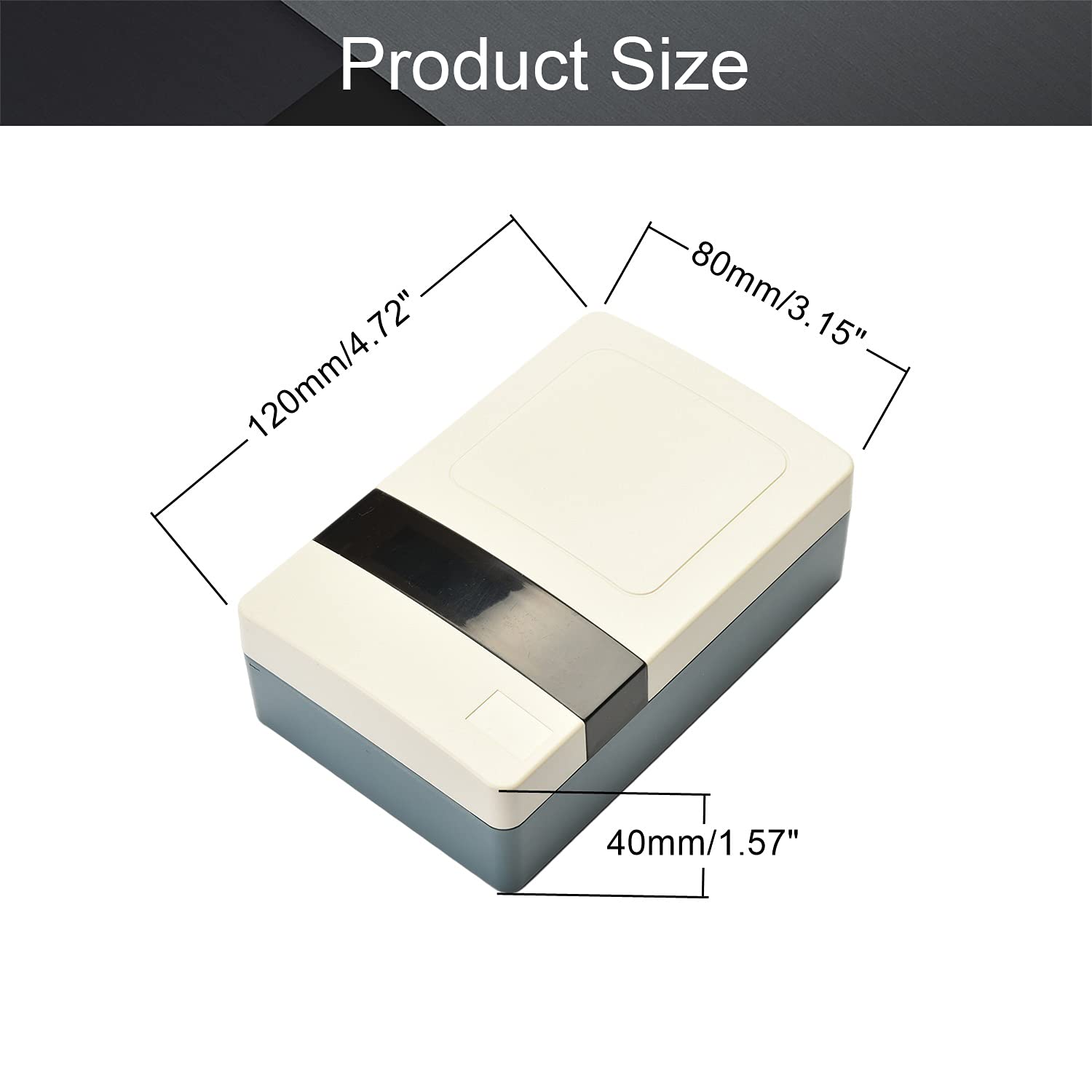 Fielect ABS Plastic Project Box - Waterproof Electrical Enclosure Case for DIY Electronics, Power Junction Box (4.72