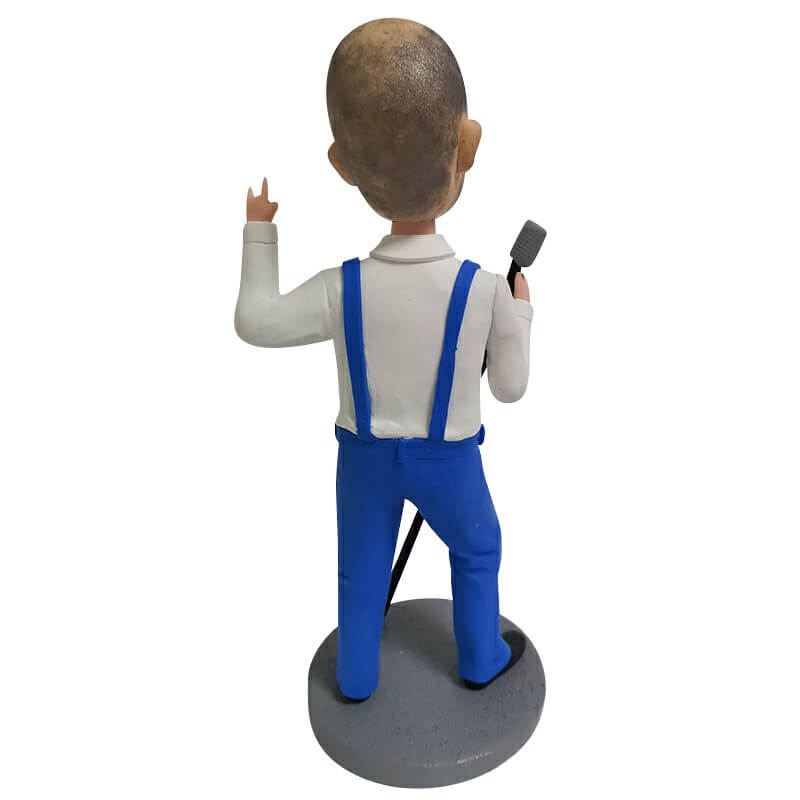 Custom Lead Singer Bobblehead - Personalized Music Lover Gift for Rock Fans, Band Members & Collectors - Perfect for Birthdays, Concerts & Office Decor