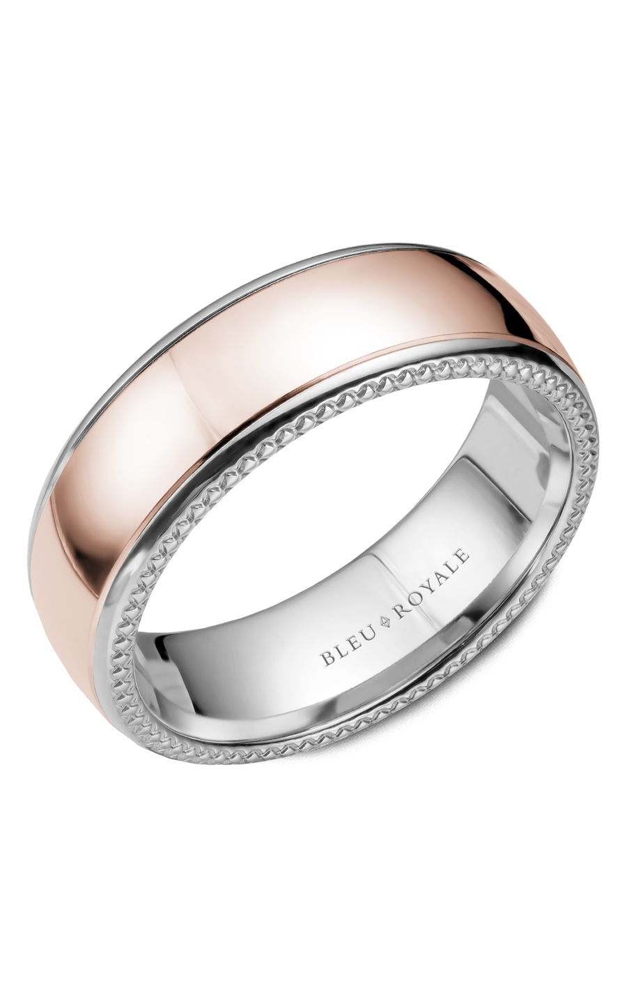 Bleu Royale Men's Wedding Band RYL 054RW75 - 14K White Gold Ring for Men, Classic Wedding Band for Groom, Anniversary Gift for Him | Perfect for Weddings, Engagements & Special Occasions