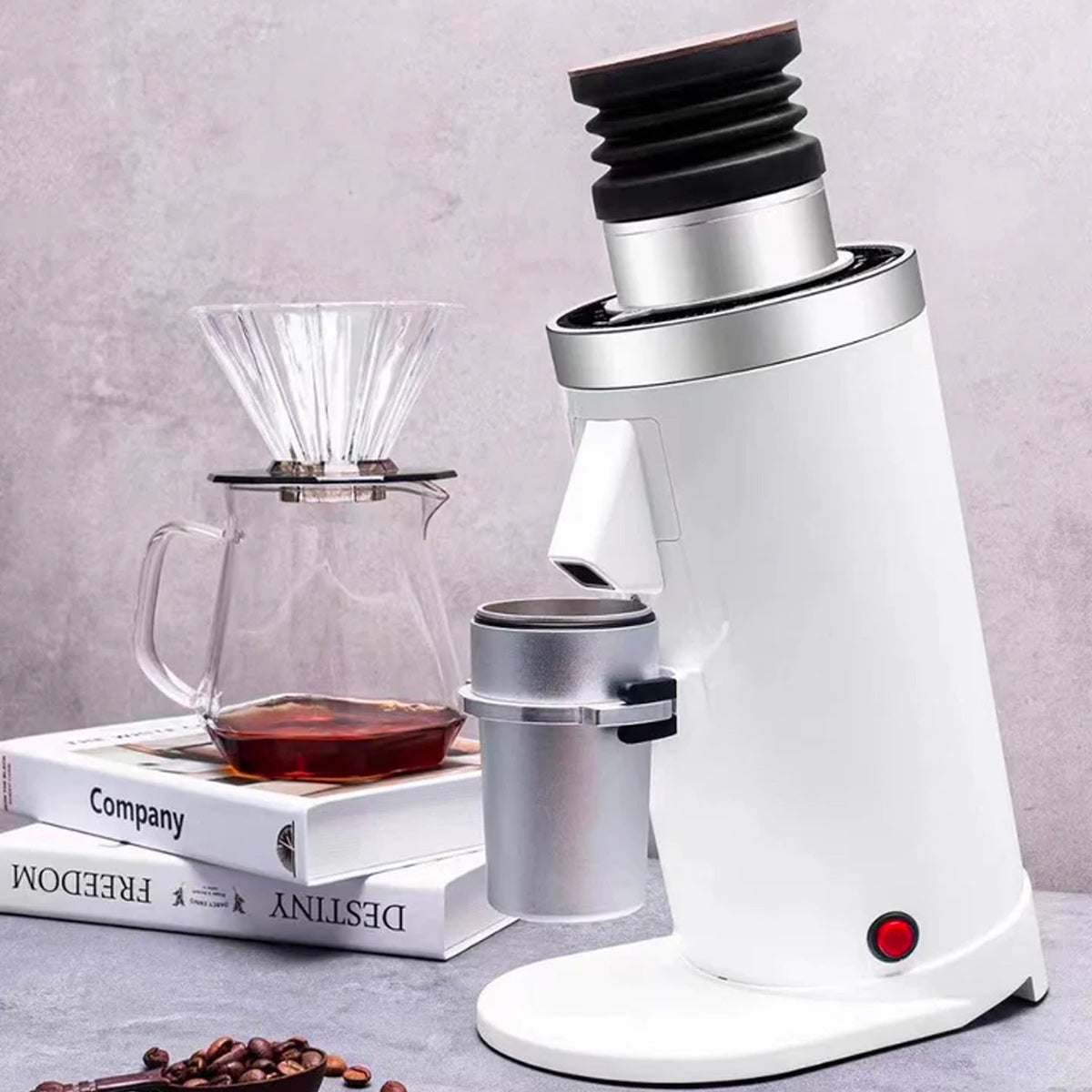 DF64 Gen 2 Single Dose Coffee Grinder with DLC Burrs - Premium White Espresso Grinder for Home Baristas | Perfect for Pour Over, French Press & Specialty Coffee Brewing
