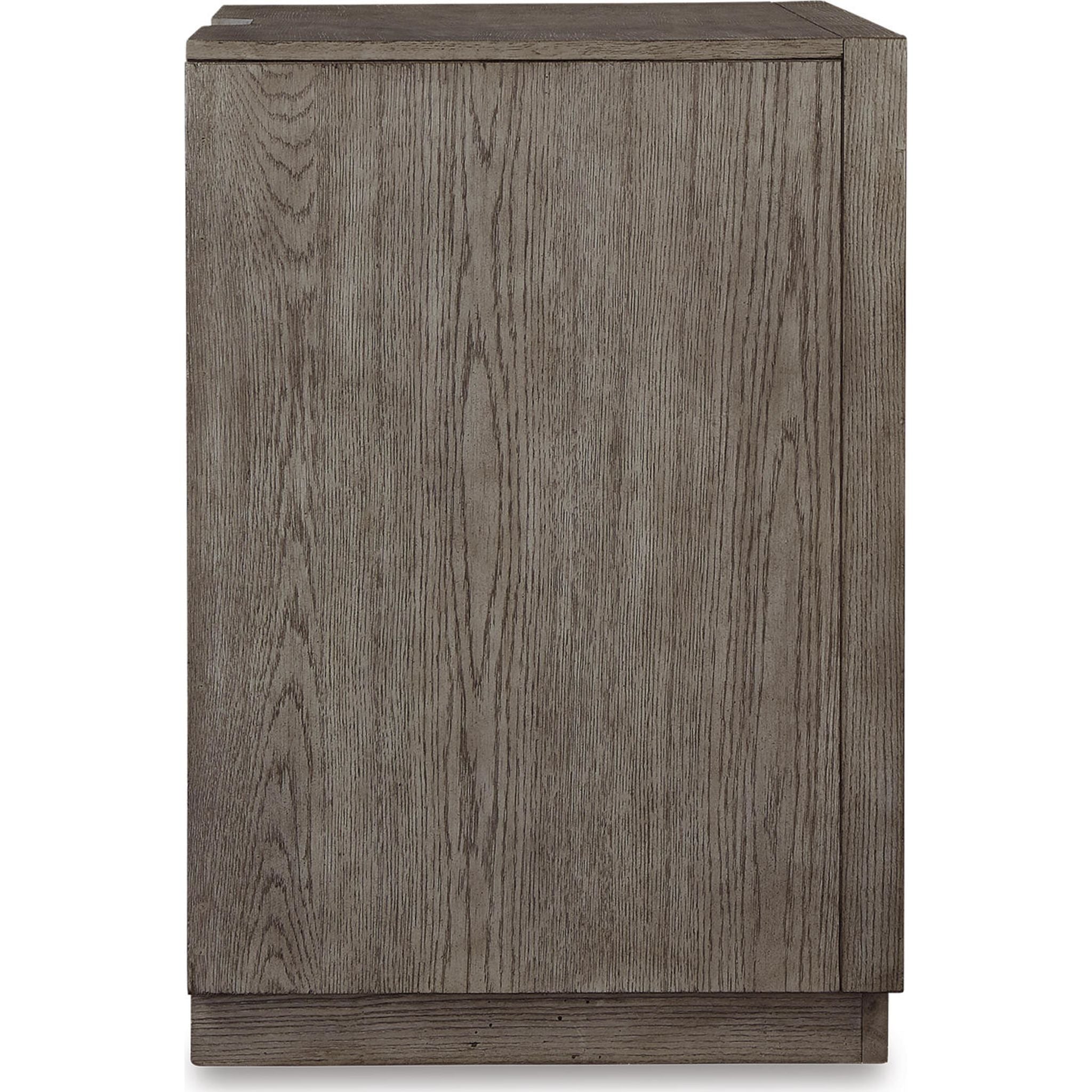 Anibecca Nightstand - Weathered Gray Finish, Modern Bedside Table with Storage Drawer for Bedroom, Living Room, or Office