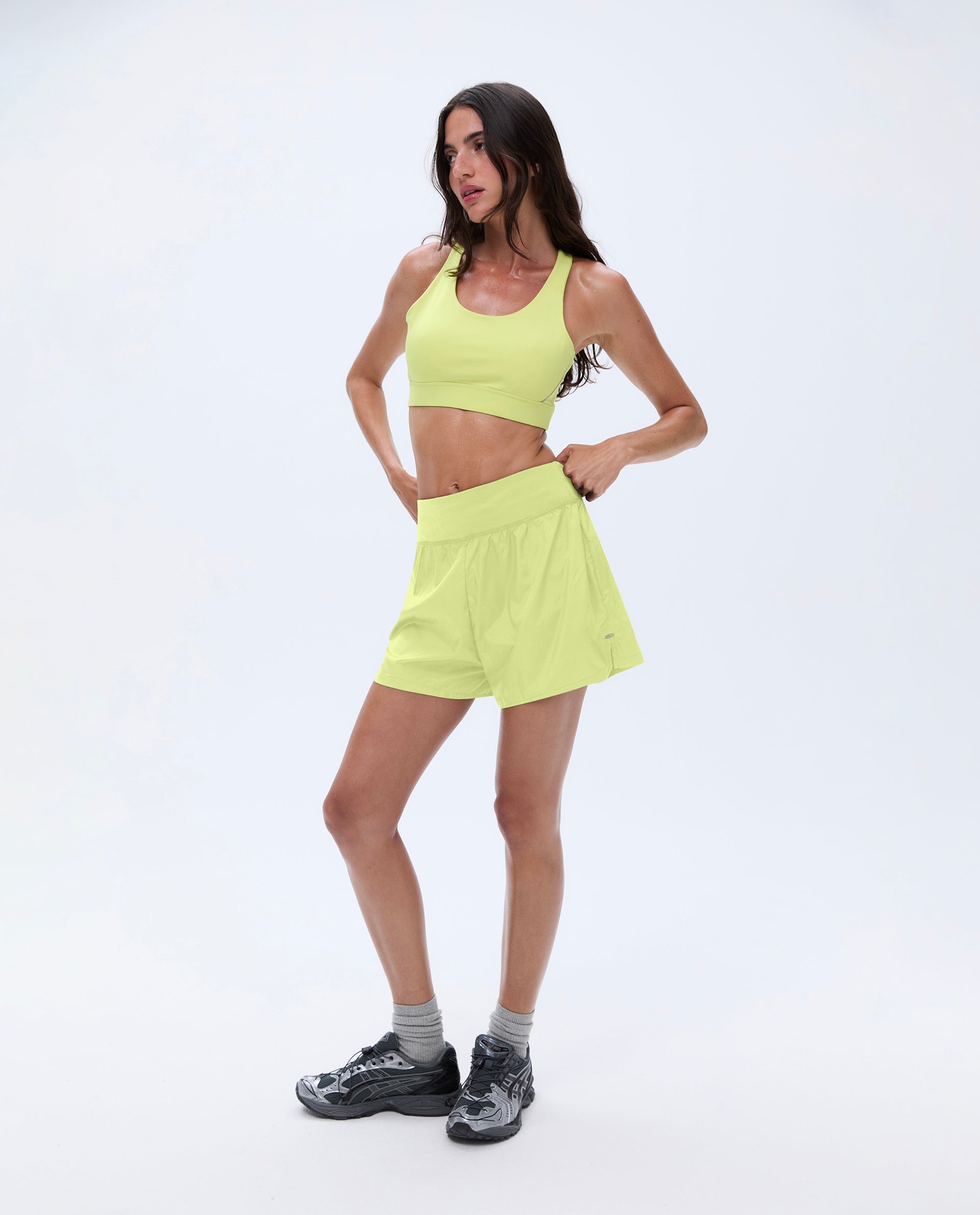 Lightweight Shorts for Men - Comfortable Lime Green Casual Shorts for Summer, Gym, and Outdoor Activities