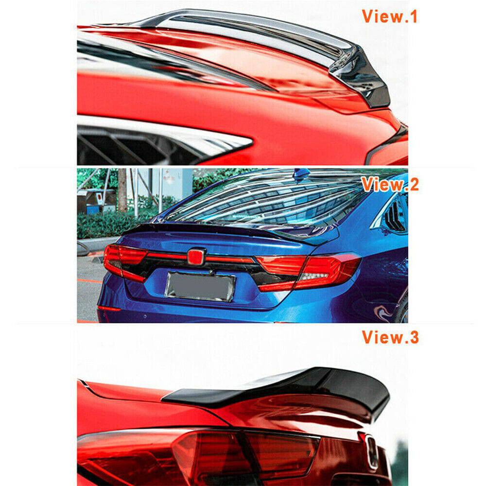 2018-2022 Honda Accord Sedan Duckbill Style Rear Trunk Lip Spoiler Wing - Glossy Black - Enhances Sporty Look & Aerodynamics for Street Racing & Car Shows