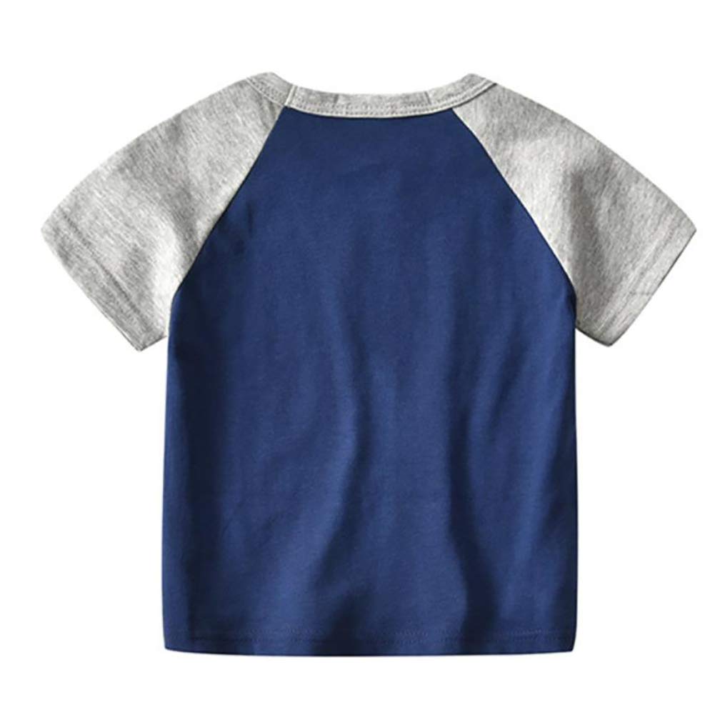 Stylish Boys' Cartoon Animal Print T-Shirt & Shorts Set - Soft Cotton Casual Outfit for Kids Playtime & Daily Wear