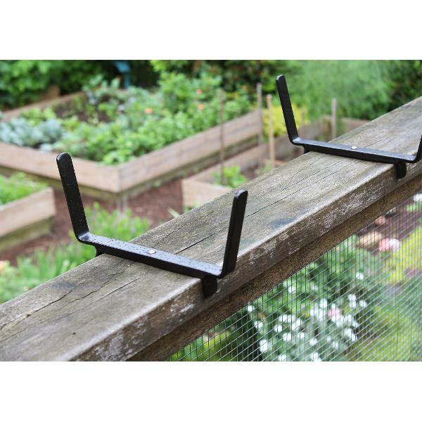 Sturdy Handrail Flower Box Bracket - Metal Planter Holder for Balcony Railings & Deck Railings - Perfect for Outdoor Flower Pots & Window Boxes