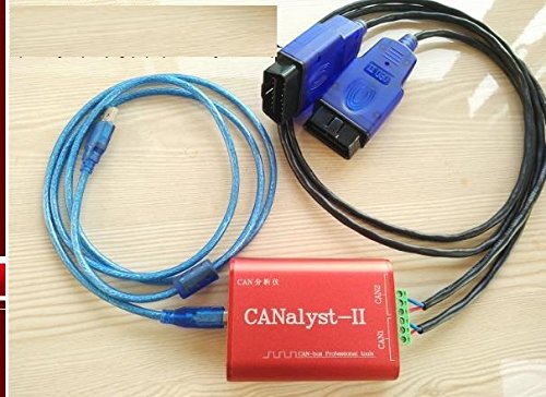 CANalyst-II USB to CAN Bus Analyzer Adapter - CAN-Bus Converter with OBD Plug for Automotive Diagnostics | Compatible with ZLGCANpro Software | Ideal for Vehicle ECU Programming, Industrial CAN Network Testing & OBD-II Data Monitoring