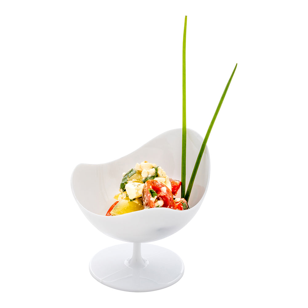 2 oz Round White Plastic Ball Chair Caps - 2 3/4