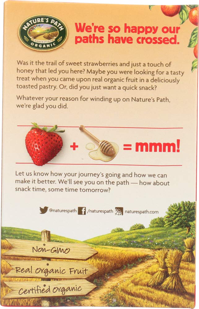 Nature's Path Toaster Pastries Frosted Strawberry - Organic Breakfast Pastry for Kids & Adults - Perfect for Quick Breakfast, Snacks, and On-the-Go Meals